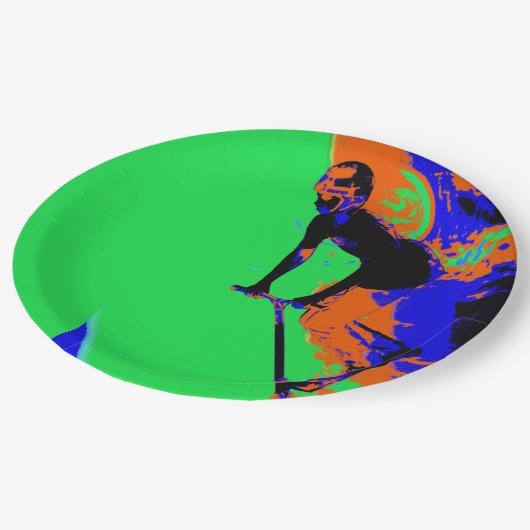 Stunt Scooter Speedster - Scooter Boy Pappteller (Schrägansicht)