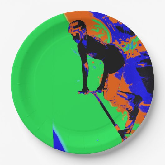 Stunt Scooter Speedster - Scooter Boy Pappteller (Vorderseite)