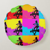 Stunt Scooter Trickster - Scooter Boy Rundes Kissen (Rückseite)