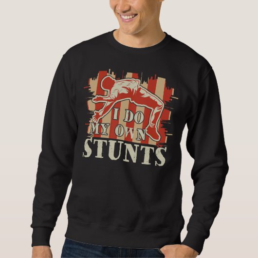 Stunts Beruflich Broken Opa Stuntman 1 Sweatshirt (Vorderseite)