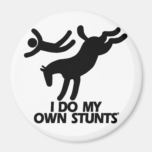 Stunts - Funny Bucking Horse Magnet (Vorne)
