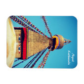 Stupa - Boudhanath, Dharma, Kathmandu, Nepal Magnet (Horizontal)