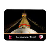 Stupa Boudhanath, Kathmandu am Abend - Nepal Magnet (Horizontal)