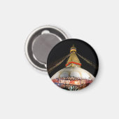 Stupa Boudhanath, Kathmandu am Abend - Nepal Magnet (Vorderseite/Rückseite)