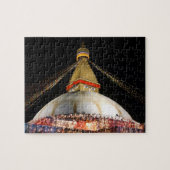 Stupa Boudhanath, Kathmandu am Abend - Nepal Puzzle (Horizontal)