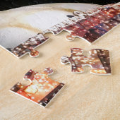 Stupa Boudhanath, Kathmandu am Abend - Nepal Puzzle (Seite)