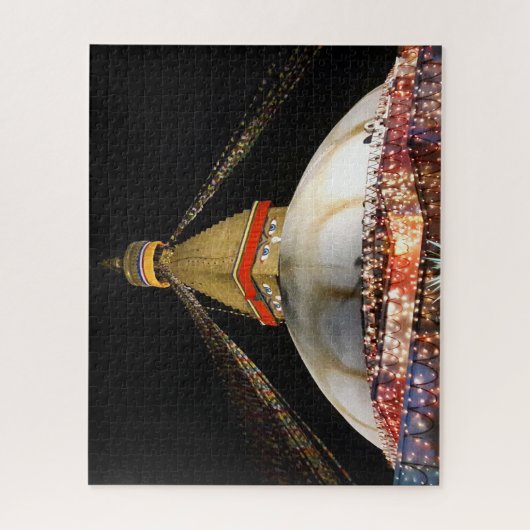 Stupa Boudhanath, Kathmandu am Abend - Nepal Puzzle (Vertikal)