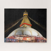 Stupa Boudhanath, Kathmandu am Abend - Nepal Puzzle (Horizontal)