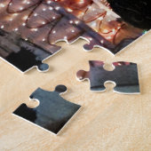 Stupa Boudhanath, Kathmandu am Abend - Nepal Puzzle (Seite)