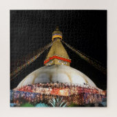 Stupa Boudhanath, Kathmandu am Abend - Nepal Puzzle (Vertikal)