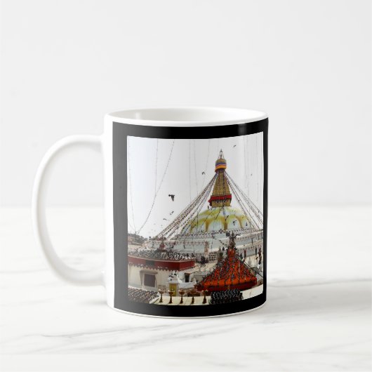 Stupa Boudhanath, Kathmandu - Nepal (Buddha) Kaffeetasse (Links)