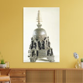 Stupa, Pala, Nalanda, Bihar (Bronze) Leinwanddruck (Insitu (Wohnzimmer))