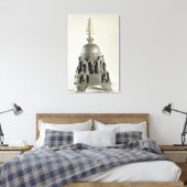 Stupa, Pala, Nalanda, Bihar (Bronze) Leinwanddruck (Insitu (Schlafzimmer))
