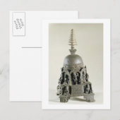 Stupa, Pala, Nalanda, Bihar (Bronze) Postkarte (Vorne/Hinten)