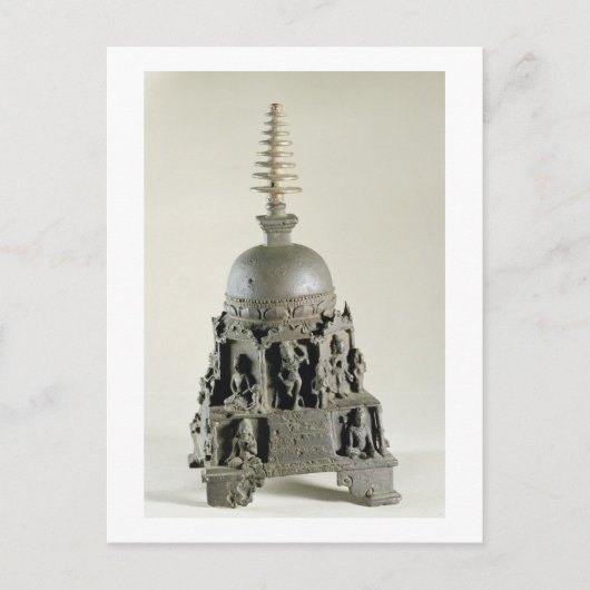 Stupa, Pala, Nalanda, Bihar (Bronze) Postkarte (Vorderseite)