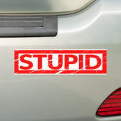 Stupid-Briefmarke Autoaufkleber (Auf Auto)