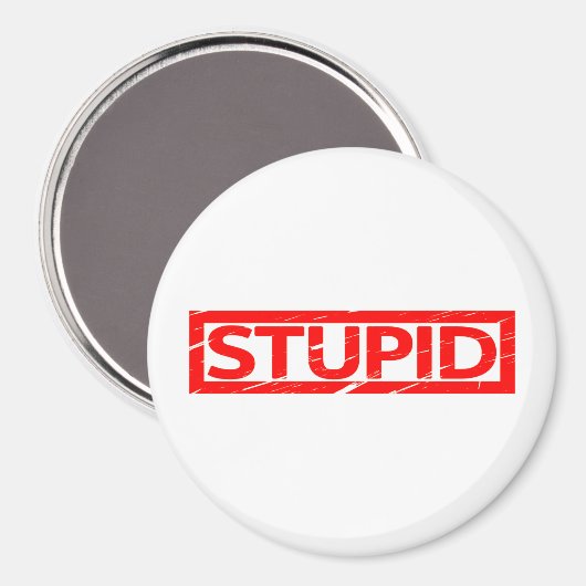 Stupid-Briefmarke Magnet (Vorderseite/Rückseite)