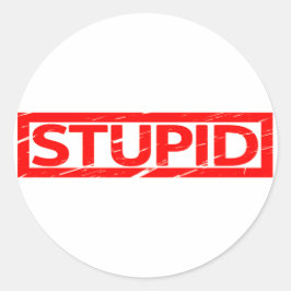Stupid-Briefmarke Runder Aufkleber