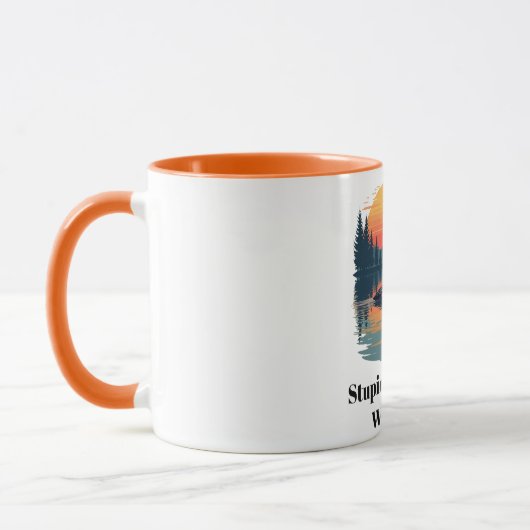 Stupid Canadian Wolf Bird Funny Canada Gift Loon Tasse (Links)