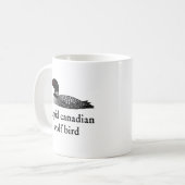 Stupid Canadian Wolf Bird Hockey Romance for Hocke Kaffeetasse (Vorderseite Links)