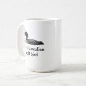 Stupid Canadian Wolf Bird Hockey Romance for Hocke Kaffeetasse (Vorderseite Links)