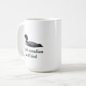 Stupid Canadian Wolf Bird Hockey Romance for Hocke Kaffeetasse (Vorderseite Links)