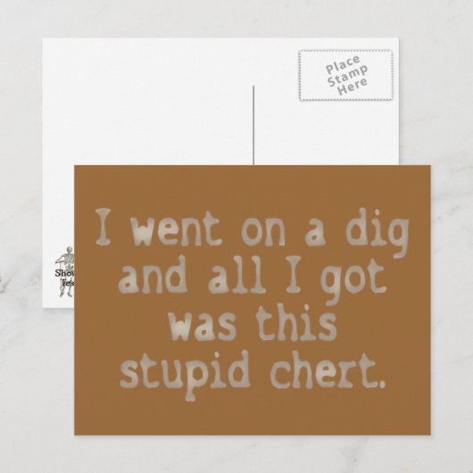 Stupid Chert Postkarte (Vorne/Hinten)