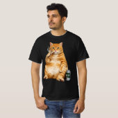 Stupid Cool Funny Cat Meme Smoking Cat cigarette  T-Shirt (Vorne ganz)