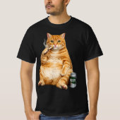 Stupid Cool Funny Cat Meme Smoking Cat cigarette  T-Shirt (Vorderseite)