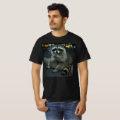Stupid Cool Funny Racoon Smoking Cigarette T-Shirt (Vorne ganz)