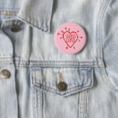 Stupid Cupid Heart With Arrows Funny Sarcastic Button (Beispiel)