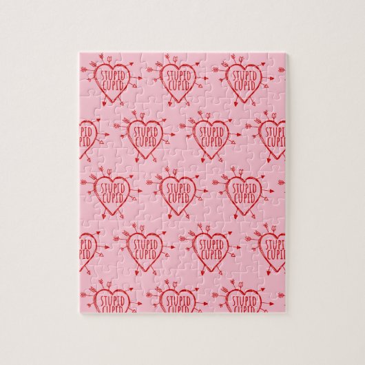 Stupid Cupid Heart With Arrows Funny Sarcastic Puzzle (Vertikal)