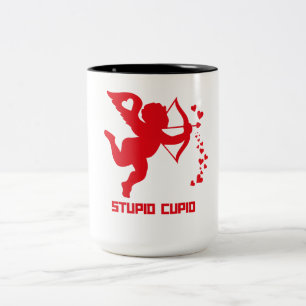 Stupid Cupid Zweifarbige Tasse