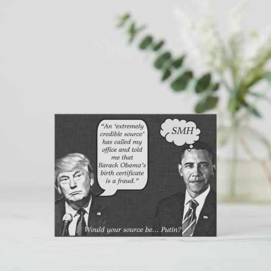 Stupid-Dinge Donald Trump sagte Postkarten (Stehend Vorderseite)