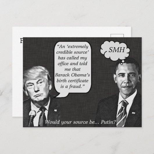 Stupid-Dinge Donald Trump sagte Postkarten (Vorne/Hinten)