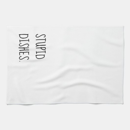 Stupid Geschirr Funny Sarcastic Cleaning Spaß Whit Geschirrtuch (Horizontal)