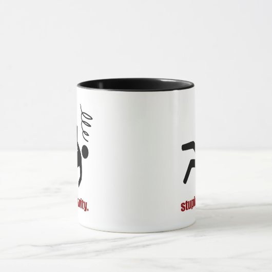 Stupid Gravity - Funny Stuntman Daredevil Tasse (Zentrum)