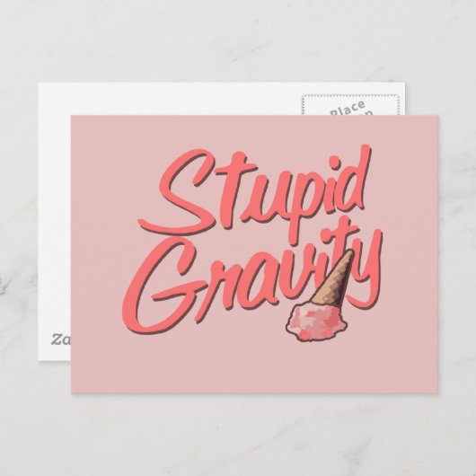 Stupid Gravity Postkarte (Vorne/Hinten)