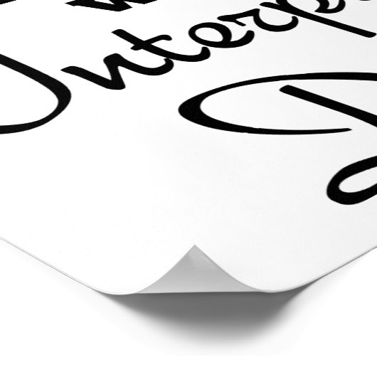 Stupid Interpreter Dance Funny Poster (Ecke)