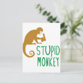 Stupid Monkey Postkarte (Stehend Vorderseite)