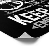 Stupid People Corrector Thin Silver Line Poster (Ecke)