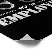 Stupid People Corrector Thin Silver Line Poster (Ecke)