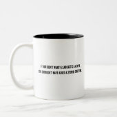 Stupid Question - Funny Mug Zweifarbige Tasse (Links)