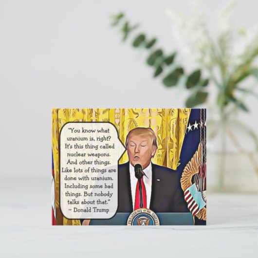 Stupid Quotes von Donald Trump Keepsakes Postkarte (Stehend Vorderseite)