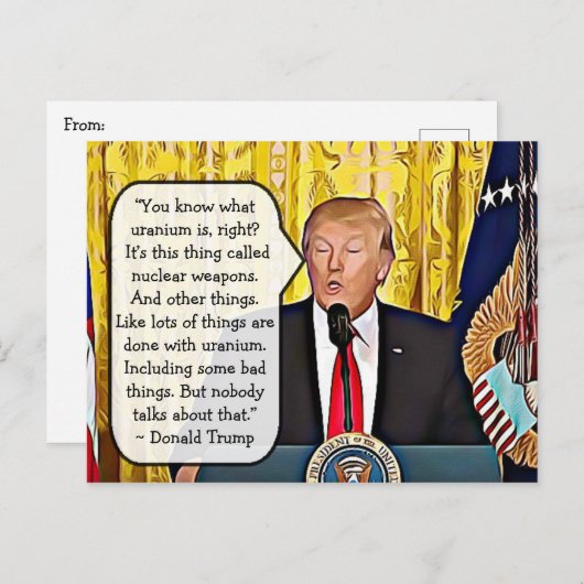 Stupid Quotes von Donald Trump Keepsakes Postkarte (Vorne/Hinten)