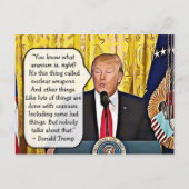 Stupid Quotes von Donald Trump Keepsakes Postkarte (Vorderseite)