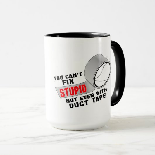 Stupid Ringer-Tasse Tasse (VorderseiteRechts)