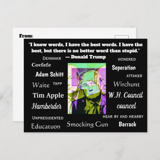 Stupid Things Trump hat gesagt oder geschrieben Postkarte (Vorne/Hinten)
