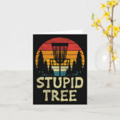 Stupid Tree Disc Golf Basket Retro Frisbee Golfing Karte (Gelbe Blume)