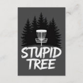 Stupid Tree Disc Golf Funny Frisbee Golf Golfer Einladung (Vorderseite)